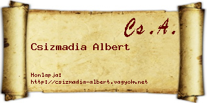 Csizmadia Albert névjegykártya